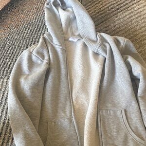 Danskin Light Gray Hooded Cardigan